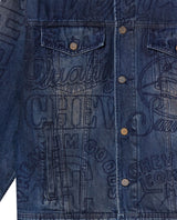 Mens Embroidered Denim Trucker Jacket - Special Collection - Blue 63_322H201_AZU194052_7