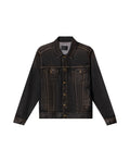Mens Black Denim Trucker Jacket - Special Collection - Black 63_322H202_NEG194004_4