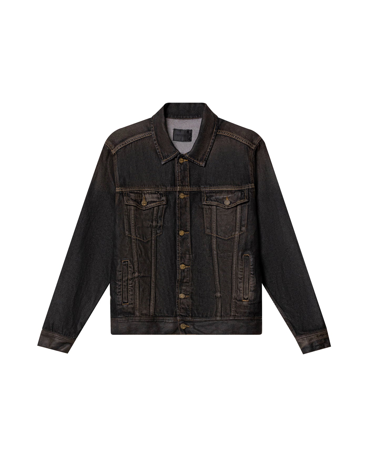 Mens Black Denim Trucker Jacket - Special Collection - Black 63_322H202_NEG194004_4