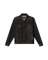 Mens Black Denim Trucker Jacket - Special Collection - Black 63_322H202_NEG194004_4