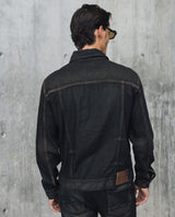 Mens Black Denim Trucker Jacket - Special Collection - Black 63_322H202_NEG194004_5