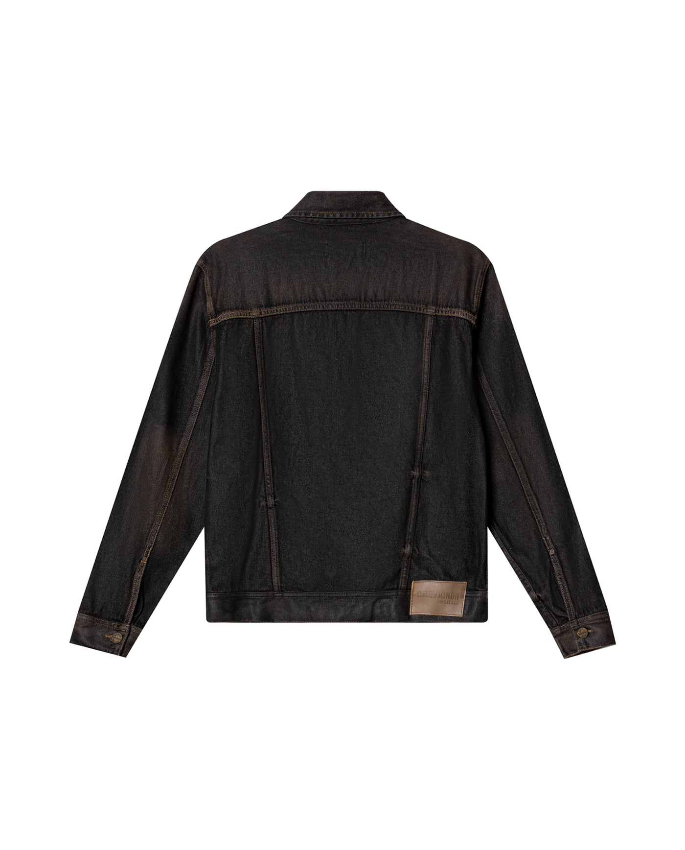 Mens Black Denim Trucker Jacket - Special Collection - Black 63_322H202_NEG194004_7