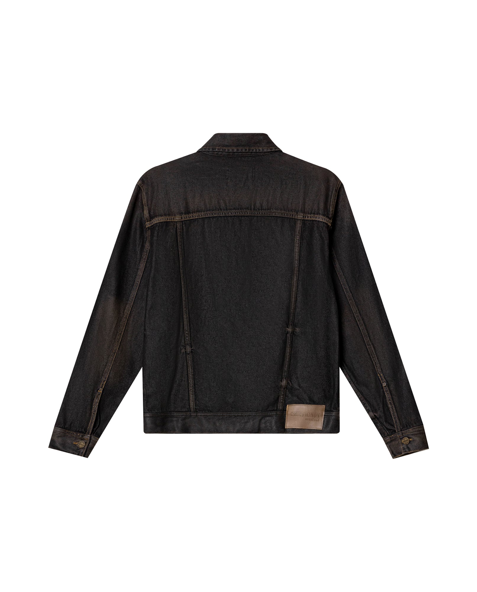 Mens Black Denim Trucker Jacket - Special Collection - Black 63_322H202_NEG194004_7
