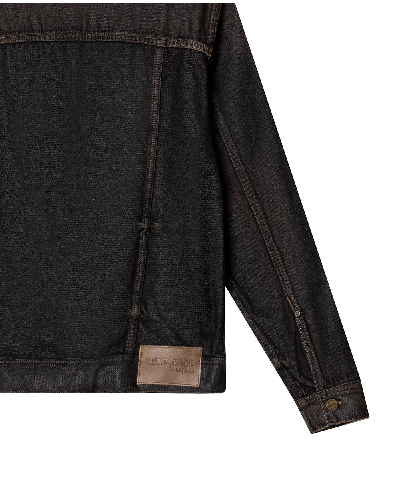 Mens Black Denim Trucker Jacket - Special Collection - Black 63_322H202_NEG194004_8