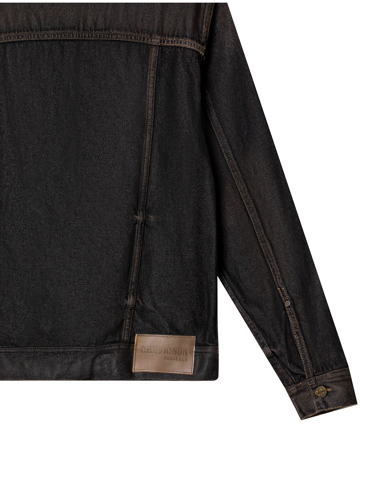 Mens Black Denim Trucker Jacket - Special Collection - Black 63_322H202_NEG194004_8