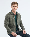 VESTE EN JEAN VERT