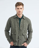 VESTE EN JEAN VERT