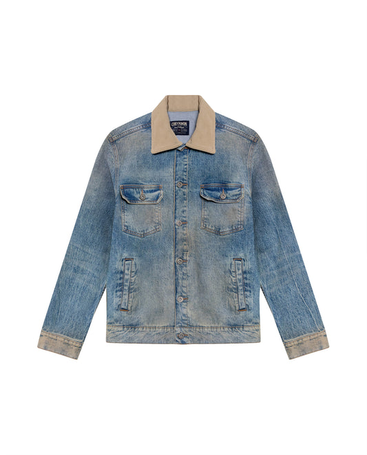 Men's Classic Trucker Denim Jacket in Cotton, Navigator 329G000 - 2