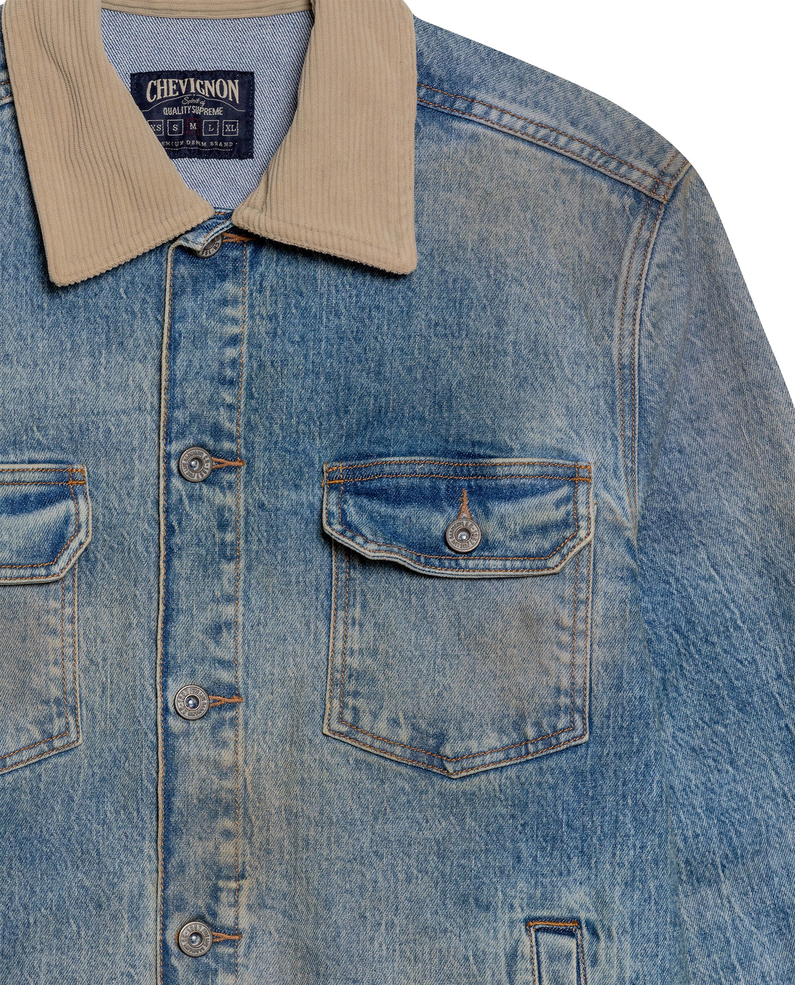 Men's Classic Trucker Denim Jacket in Cotton, Navigator 329G000 - 7