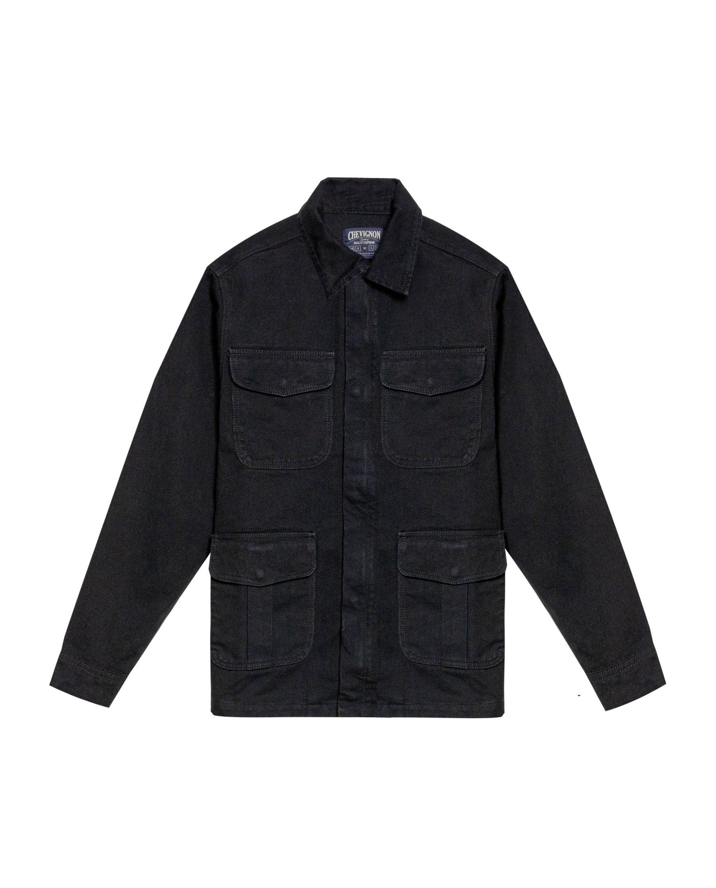 Men's Denim Parka Jacket in Cotton-Viscose Blend, Evening 329G001 - 2