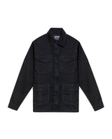 Men's Denim Parka Jacket in Cotton-Viscose Blend, Evening 329G001 - 2