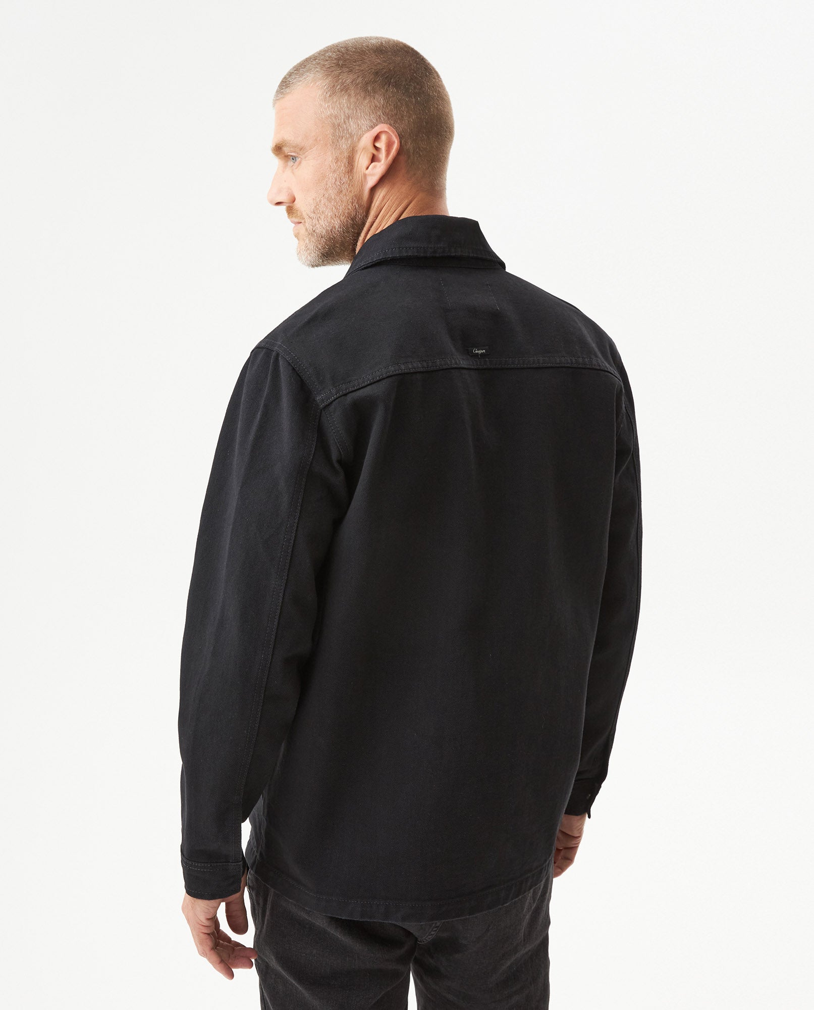 Men's Denim Parka Jacket in Cotton-Viscose Blend, Evening 329G001 - 5