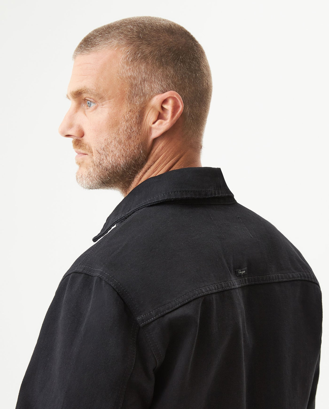 Men's Denim Parka Jacket in Cotton-Viscose Blend, Evening 329G001 - 6