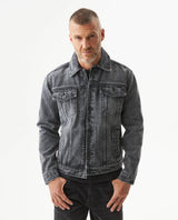 Men's Multi-Pocket Trucker Denim Jacket in Cotton-Viscose Blend, Tidemark 329G002 - 1
