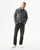 Men's Multi-Pocket Trucker Denim Jacket in Cotton-Viscose Blend, Tidemark 329G002 - 3