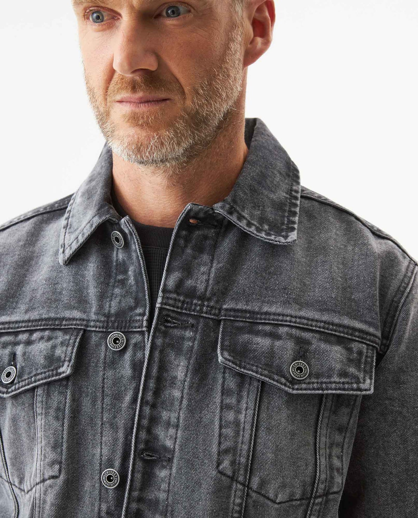Men's Multi-Pocket Trucker Denim Jacket in Cotton-Viscose Blend, Tidemark 329G002 - 4
