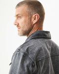 Men's Multi-Pocket Trucker Denim Jacket in Cotton-Viscose Blend, Tidemark 329G002 - 6