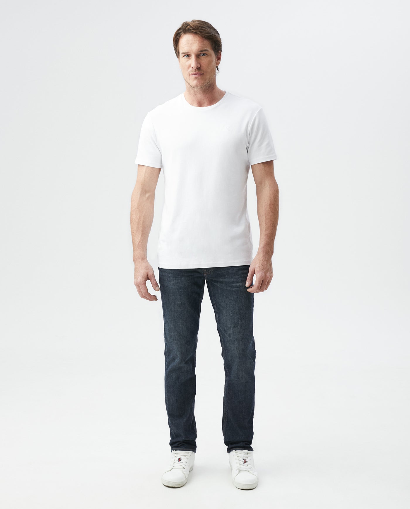 Men's Denim Straight Fit-Jeans, Dark Wash - 1