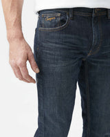 Men's Denim Straight Fit-Jeans, Dark Wash - 3