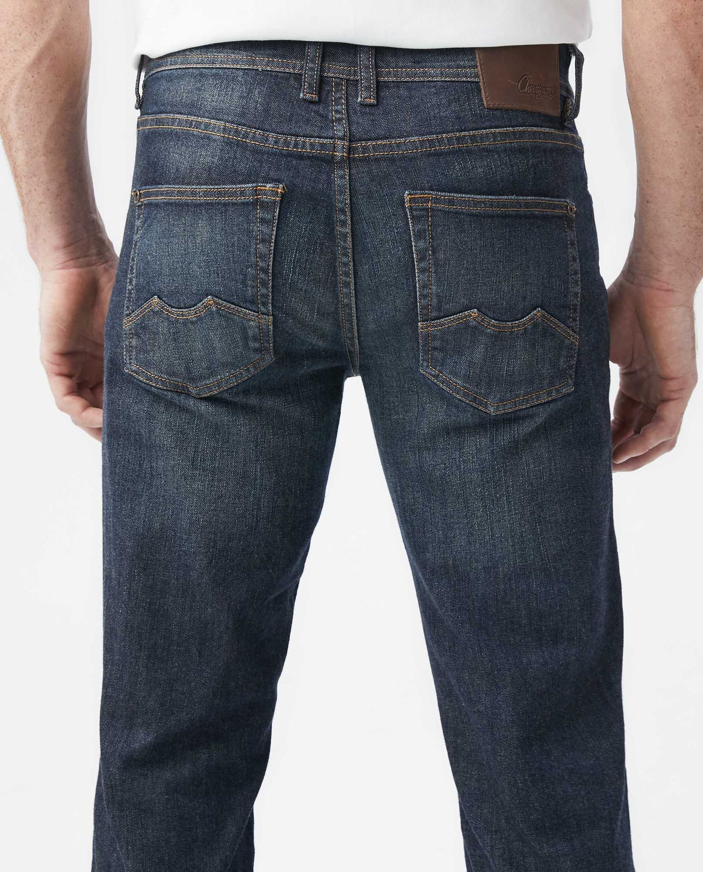 Men's Denim Straight Fit-Jeans, Dark Wash - 5