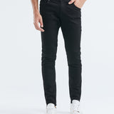 STRAIGHT FIT MID-RISE DARK JEANS IN BLACK