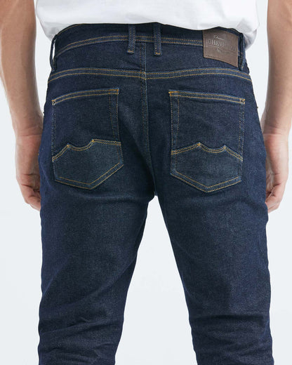 JEANS RECTOS DE TIRO MEDIO EN LAVADO ULTRA OSCURO