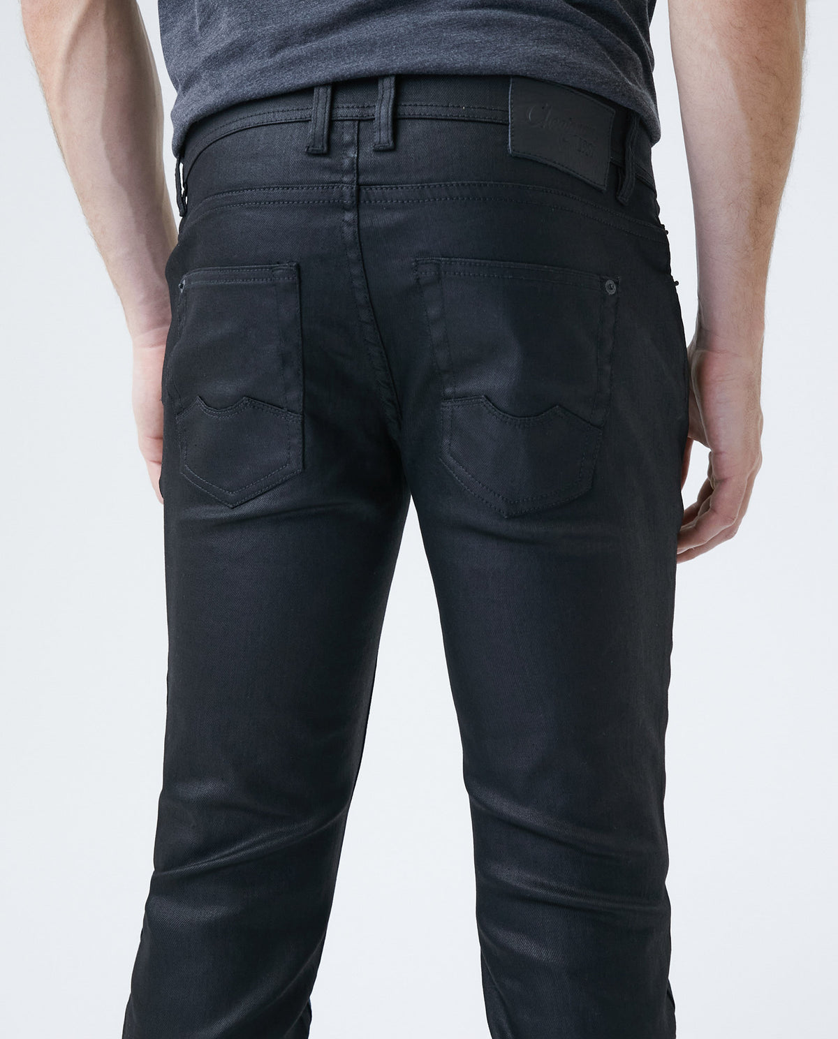 Jean for Men Super Slim Fit Rider Super Slim Boot - Shiny Black - Black 63_330E006_NEG193909_6