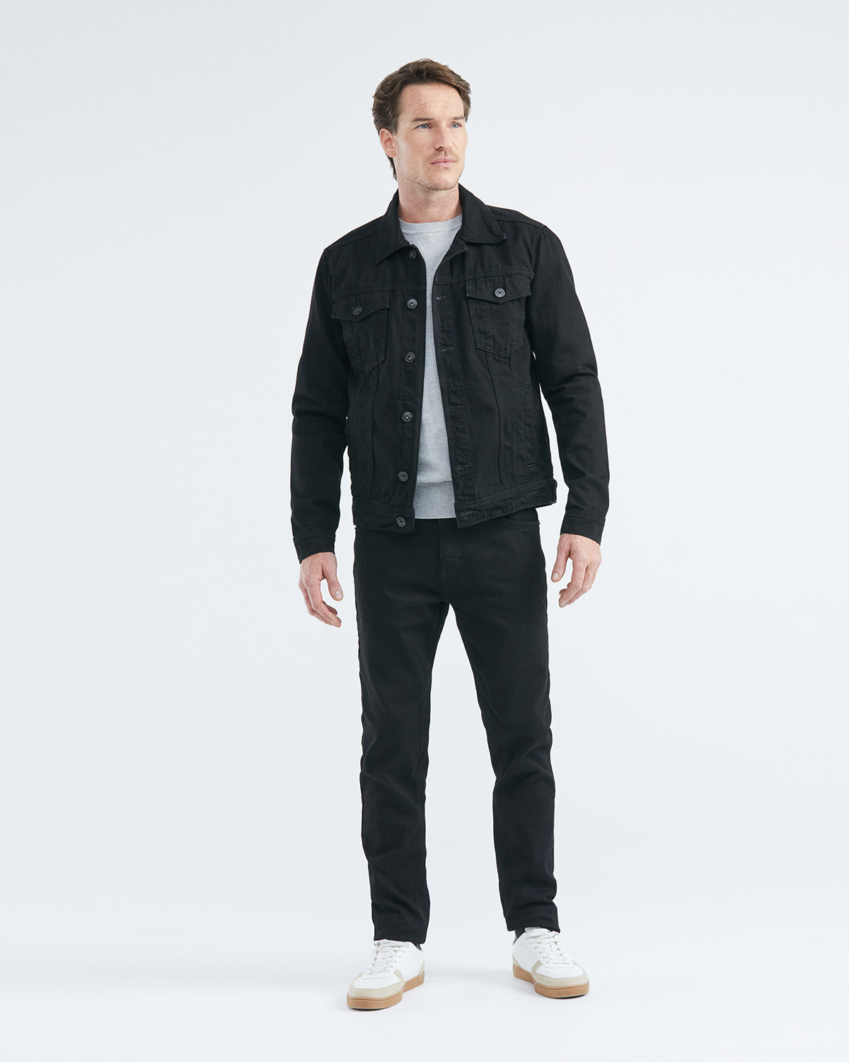 Men's Jeans, Skinny fit, Cotton - Black 330E009 - 2