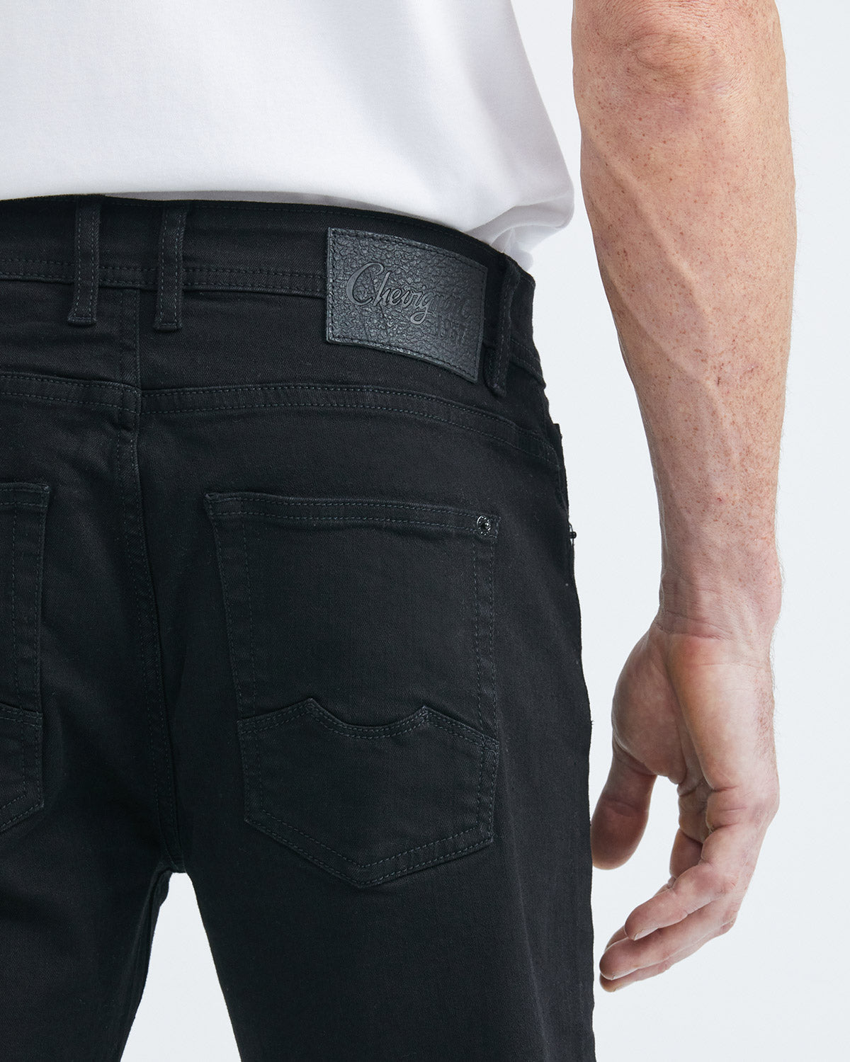 Men's Jeans, Skinny fit, Cotton - Black 330E009 - 5