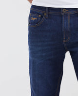 Men's Revenge Jeans Relaxed Bootcut High-Rise Dark Wash in Cotton-Recycled Polyester Blend 330F001 - 3
