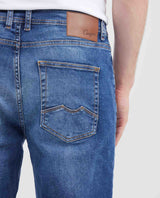 Men's Morrison Jeans Straight Bootcut Medium Wash in Cotton-Recycled Polyester Blend 330F002 - 5