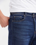 Men's Maverick Relaxed Fit Dark Wash Jeans in Cotton 330G700 - 3