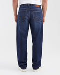 Men's Maverick Relaxed Fit Dark Wash Jeans in Cotton 330G700 - 4