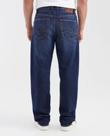 Men's Maverick Relaxed Fit Dark Wash Jeans in Cotton 330G700 - 4