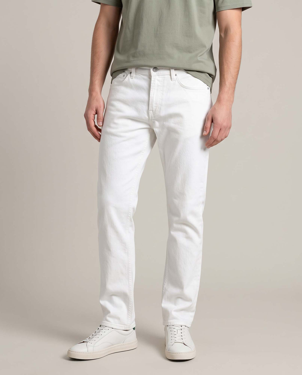 Men´s White Straight Jeans - Raw 63_330H004_CRU134403_4