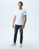 STRAIGHT FIT MID-RISE JEANS IN DARK WASH