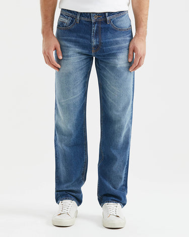 RELAXED FIT HIGH-RISE LIGHT JEANS IN MEDIUM WASH