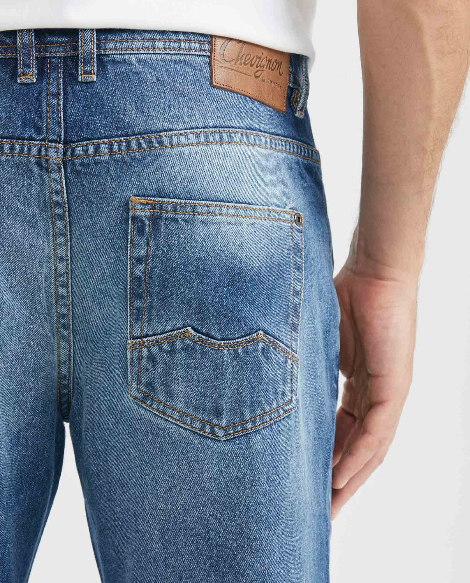 Men's Revenge Jeans Relaxed Fit High-Rise Medium Wash in Cotton-Tencel Blend - 5