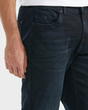 STRAIGHT FIT MID-RISE DARK JEANS IN ULTRA DARK WASH ST027