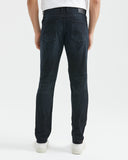 STRAIGHT FIT MID-RISE DARK JEANS IN ULTRA DARK WASH ST027