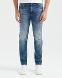 STRAIGHT FIT MID-RISE JEANS IN MEDIUM WASH ST034