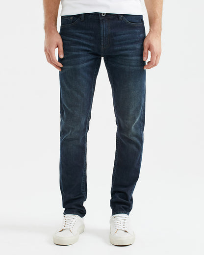 SLIM FIT MID-RISE JEANS IN ULTRA DARK WASH SL0014