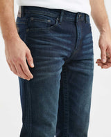 Men's Famous Jeans Slim Fit Ultra Dark Subtle Distressing 331F011 - 3