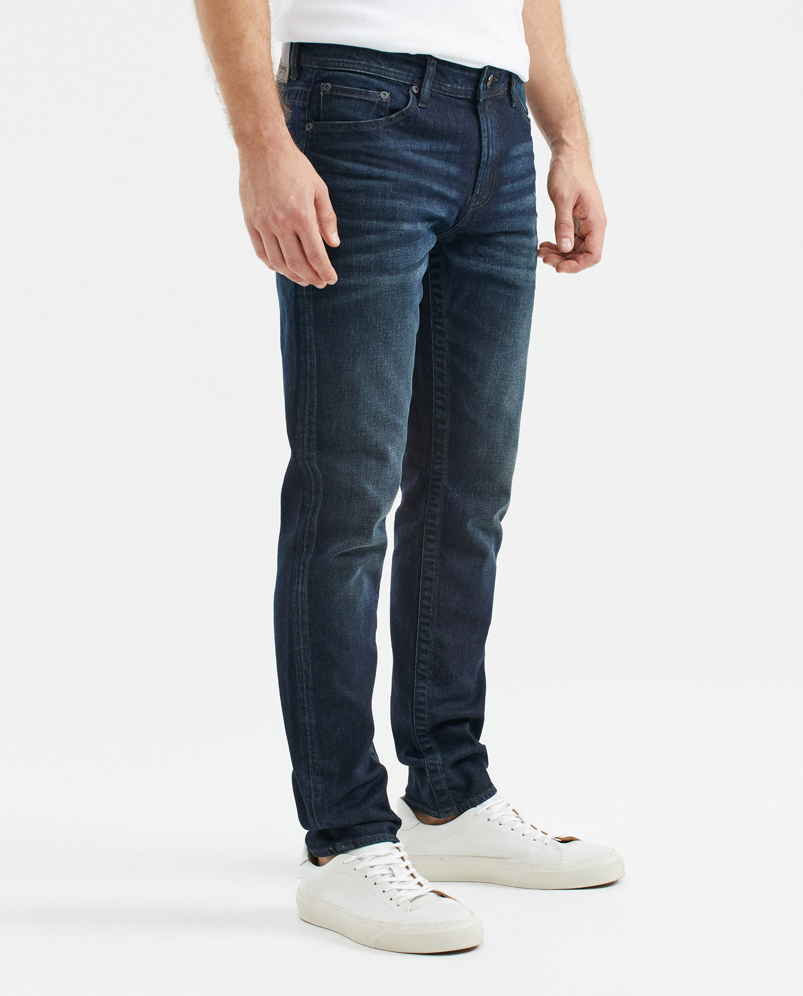 Men's Famous Jeans Slim Fit Ultra Dark Subtle Distressing 331F011 - 4