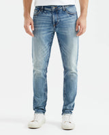 Men's Famous Jeans Slim Fit Medium Wash Subtle Distressing 331F017 - 1