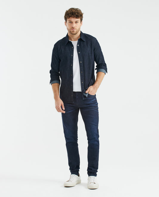 Men's Rider Jeans Super Slim Fit Ultra Dark Clean Recycled Blend Low-Rise - 2