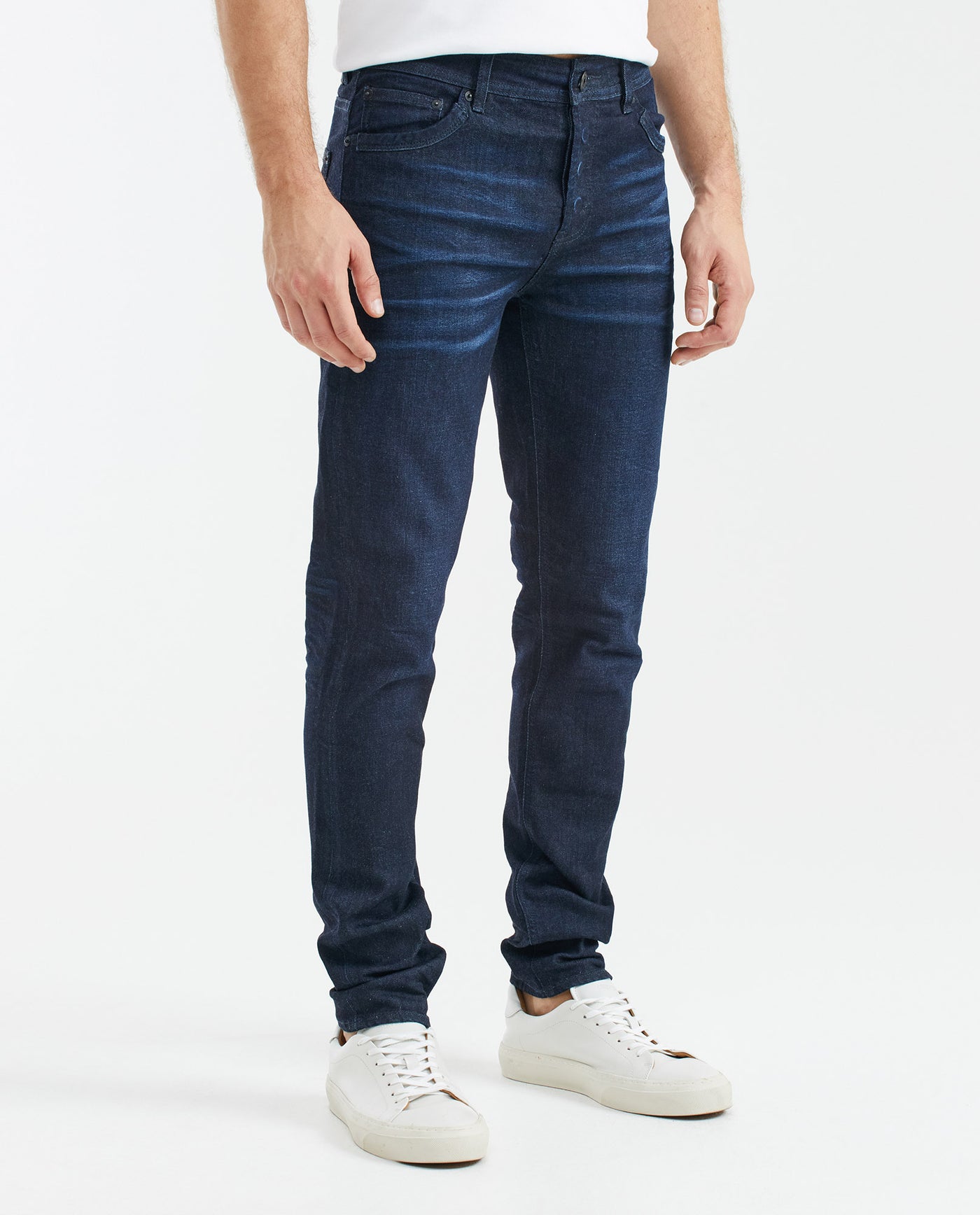 Men's Rider Jeans Super Slim Fit Ultra Dark Clean Recycled Blend Low-Rise - 4