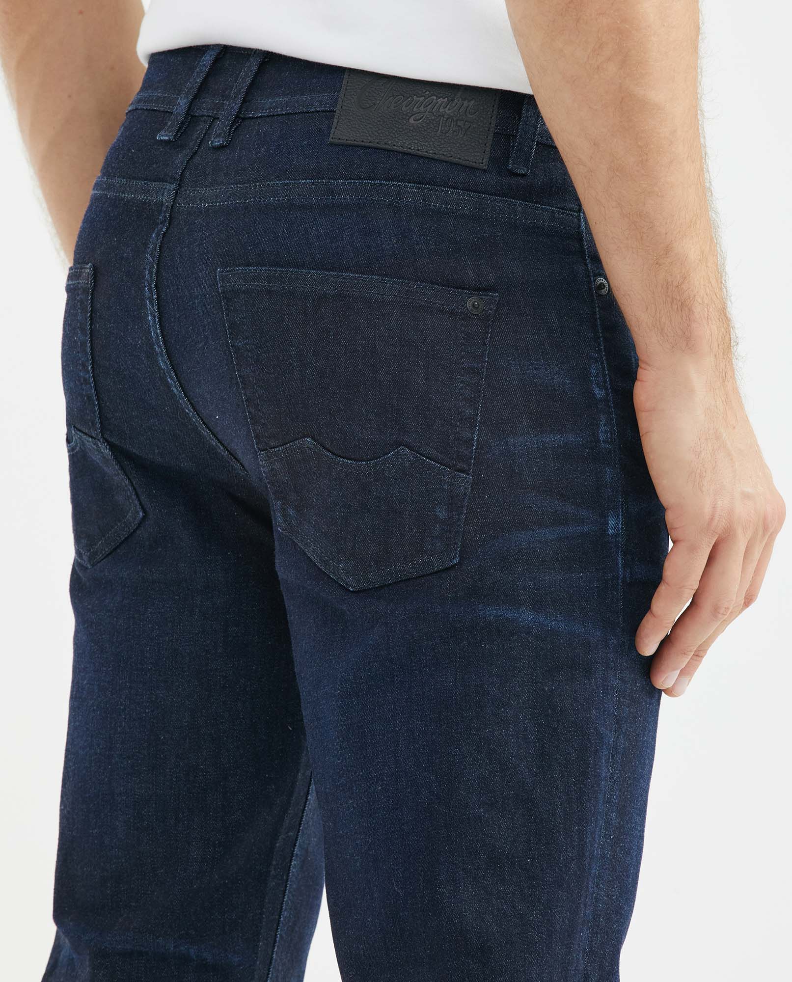 Men's Rider Jeans Super Slim Fit Ultra Dark Clean Recycled Blend Low-Rise - 6
