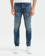 Jean for Men Super Slim Fit, Rider, Super Slim Boot - Heritage Medium Blue Oiled Effect - Blue 331F452 - 1