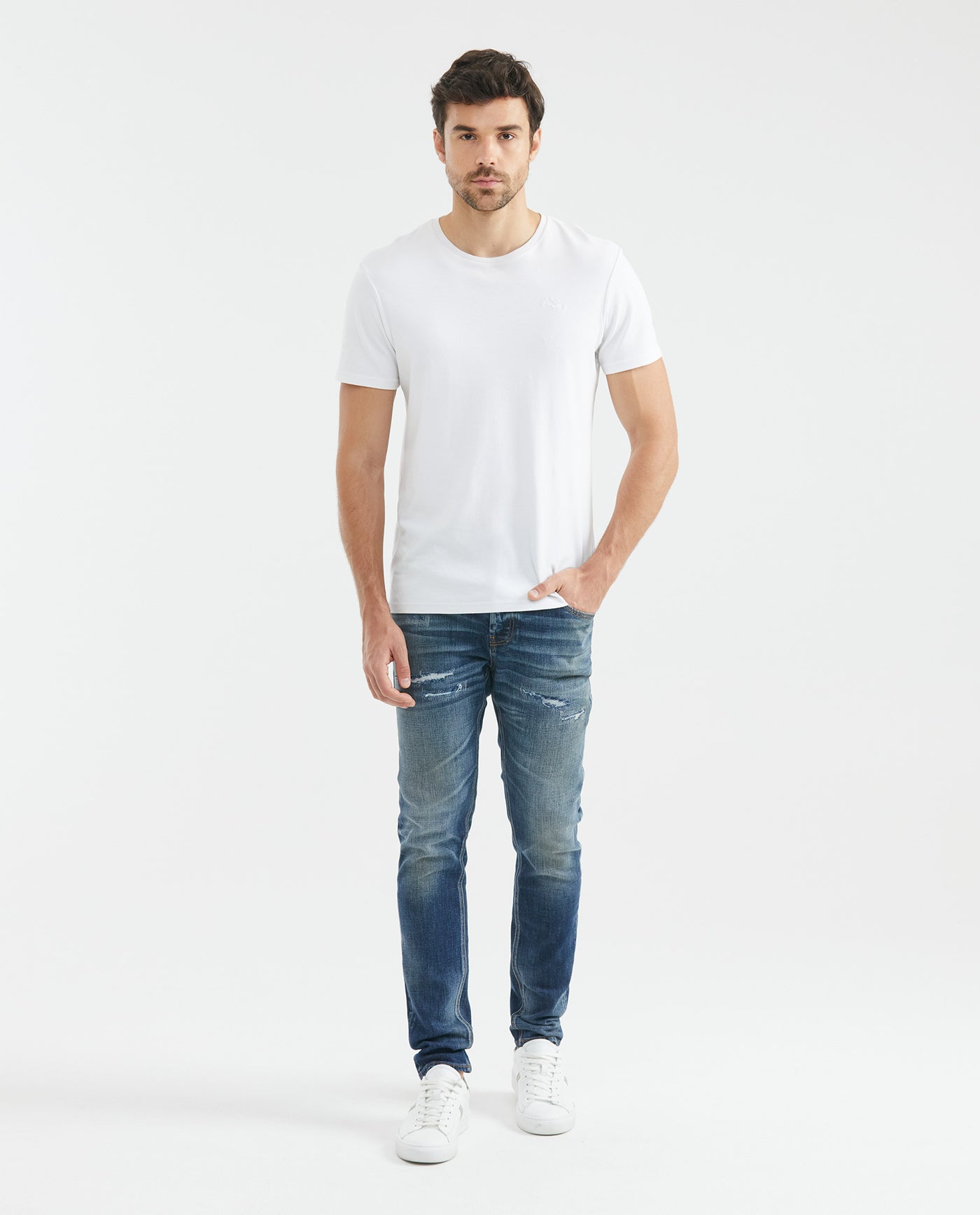Jean for Men Super Slim Fit, Rider, Super Slim Boot - Heritage Medium Blue Oiled Effect - Blue 331F452 - 2